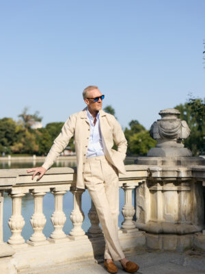 The Cream Linen Chore Jacket