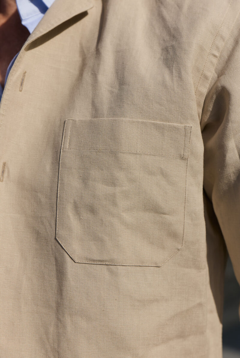 The Cream Linen Chore Jacket